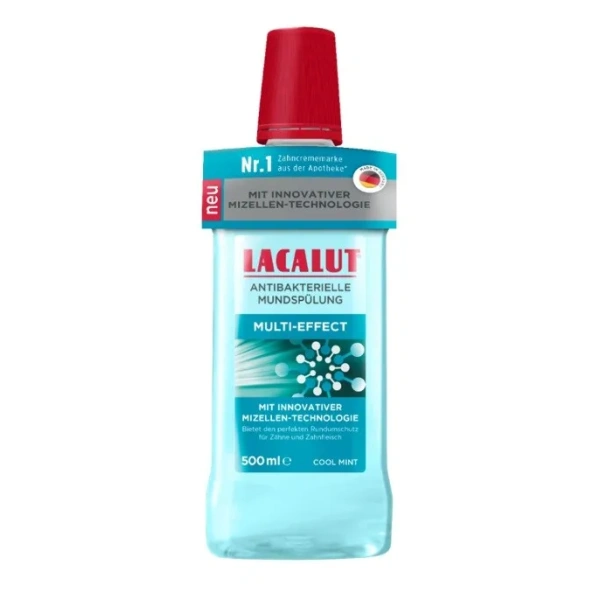 LACALUT Multi Effect antybakteryjny płyn do płukania jamy ustnej z technologią micelarną 500ml