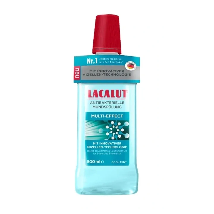 LACALUT Multi Effect antybakteryjny płyn do płukania jamy ustnej z technologią micelarną 500ml