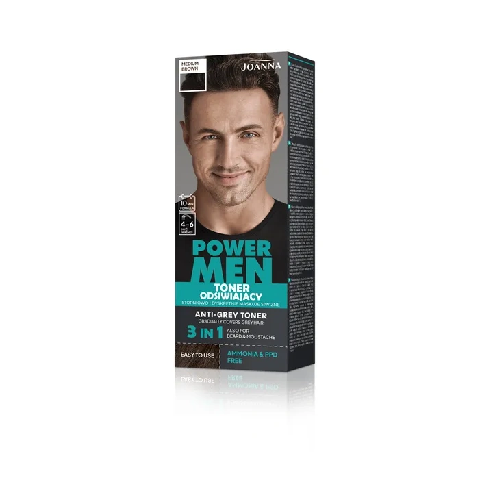 JOANNA Power Men toner odsiwiający 03 Medium Brown 80g