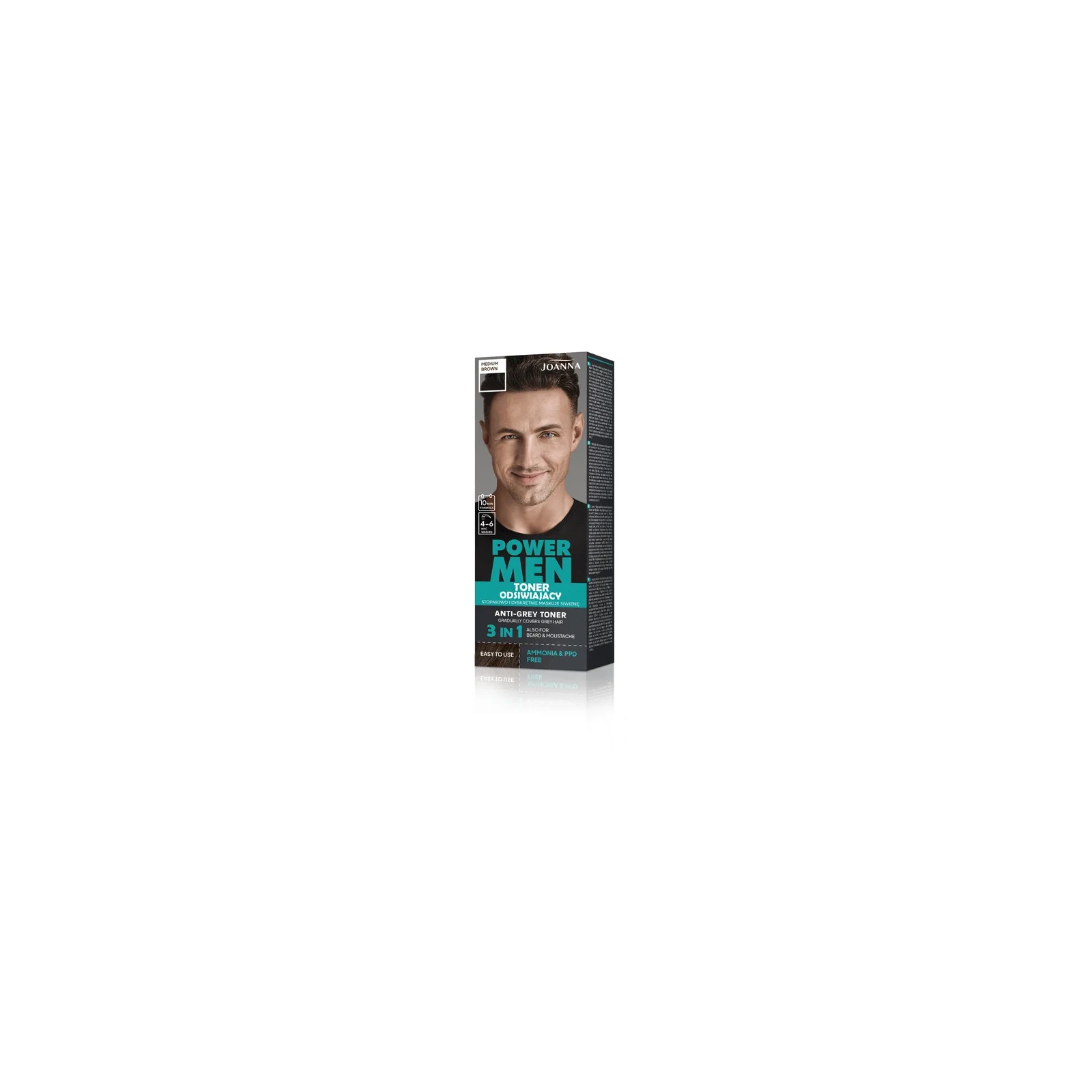 JOANNA Power Men toner odsiwiający 03 Medium Brown 80g