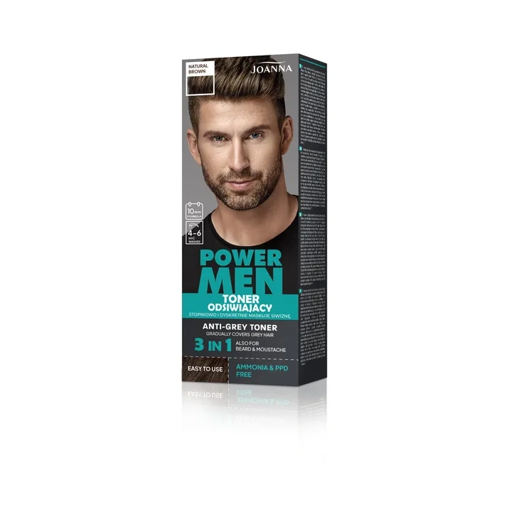 JOANNA Power Men toner odsiwiający 04 Natural Brown 80g
