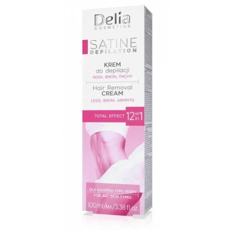 DELIA Satine Depilation krem do depilacji 12w1 Total Effect 100ml 