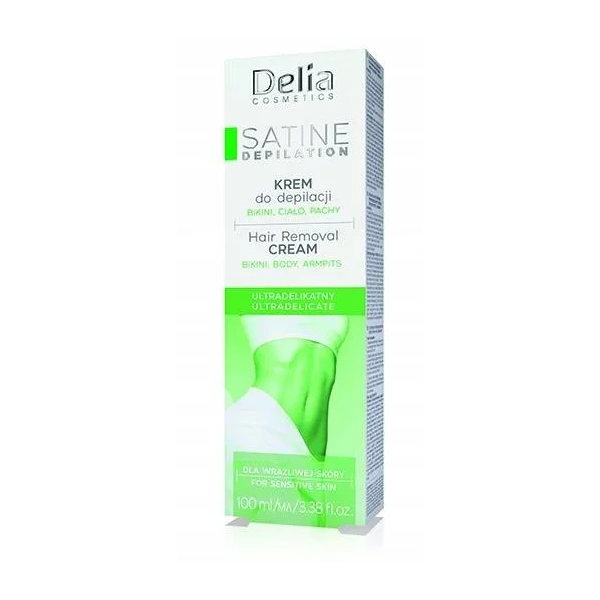 DELIA Satine Depilation ultradelikatny krem do depilacji bikini, ciało, pachy 100ml