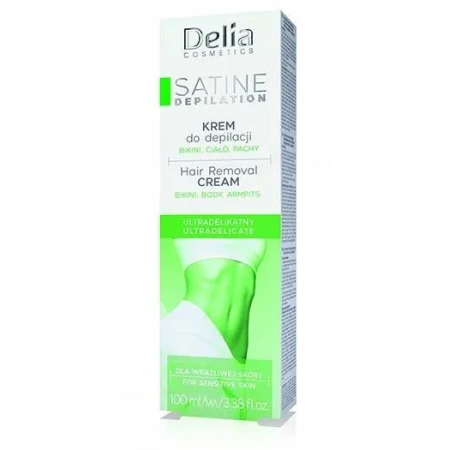 DELIA Satine Depilation ultradelikatny krem do depilacji bikini, ciało, pachy 100ml