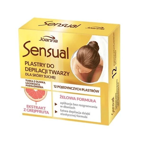 JOANNA Sensual plastry do depilacji twarzy Grejpfrut 12szt