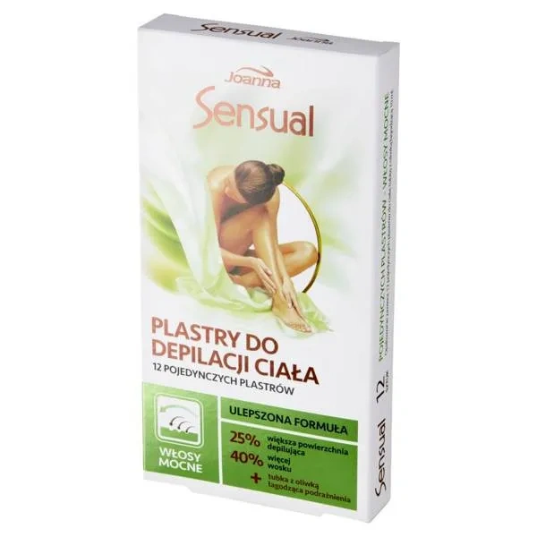 JOANNA Sensual plastry do depilacji ciała do włosów mocnych 12szt