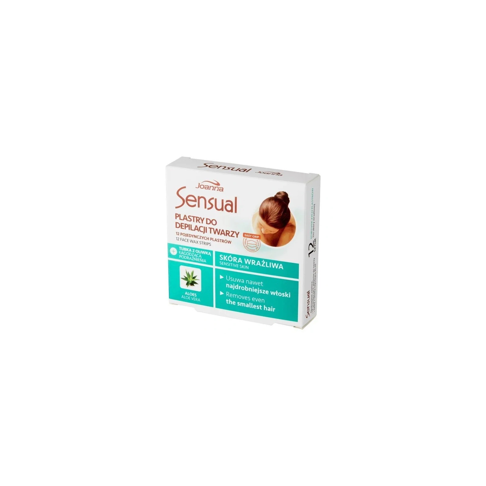 JOANNA Sensual plastry do depilacji twarzy Aloes 12szt