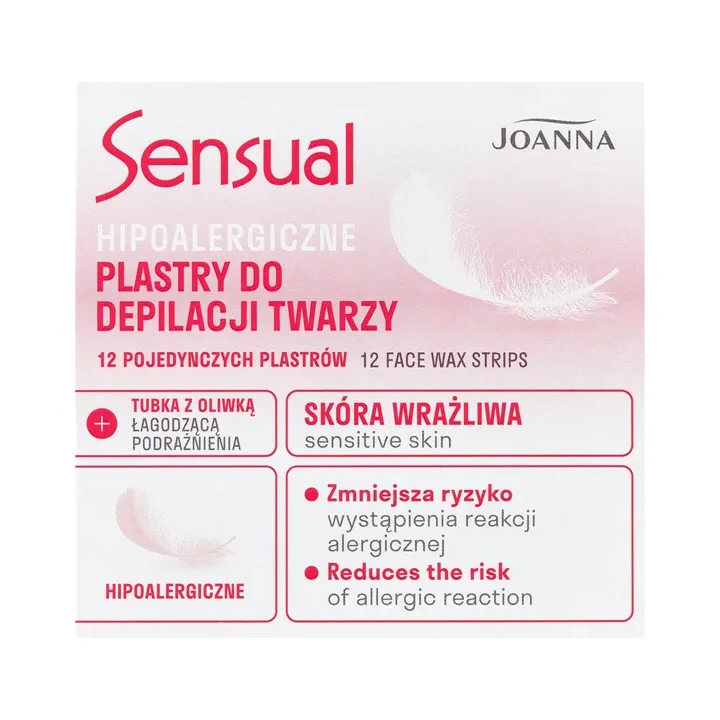 JOANNA Sensual plastry do depilacji twarzy hipoalergiczne 12szt