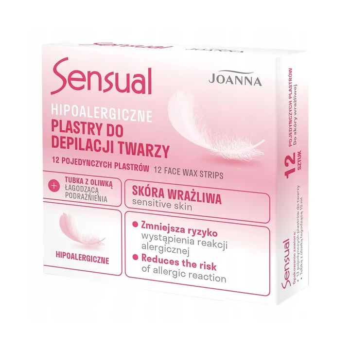 JOANNA Sensual plastry do depilacji twarzy hipoalergiczne 12szt