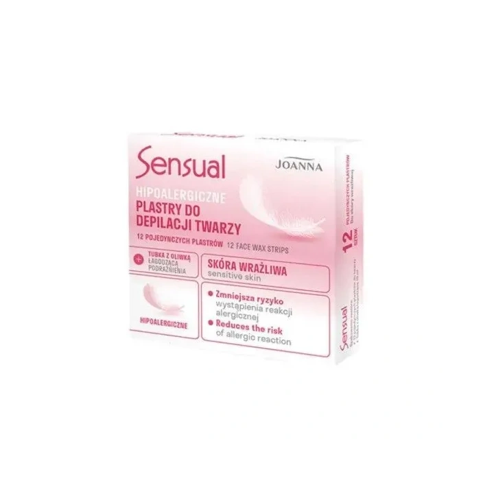 JOANNA Sensual plastry do depilacji twarzy hipoalergiczne 12szt
