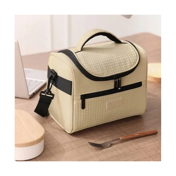 ECARLA torba termiczna piknikowa Lunch Box 25x20,5x16,5cm Beż KP05K