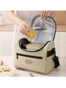 ECARLA torba termiczna piknikowa Lunch Box 25x20,5x16,5cm Beż KP05K