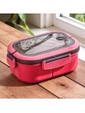 ECARLA Lunch Box śniadaniówka ze sztućcami 21x14,5x8cm Fuksja PJM44F