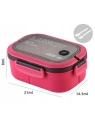 ECARLA Lunch Box śniadaniówka ze sztućcami 21x14,5x8cm Fuksja PJM44F
