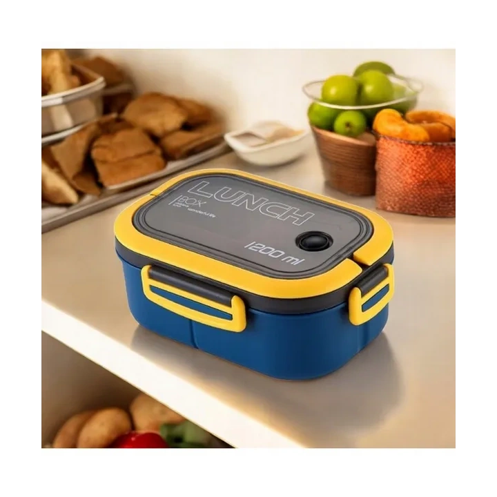 ECARLA Lunch Box śniadaniówka ze sztućcami 21x14,5x8cm Granat PJM44GRAN