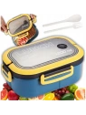 ECARLA Lunch Box śniadaniówka ze sztućcami 21x14,5x8cm Granat PJM44GRAN