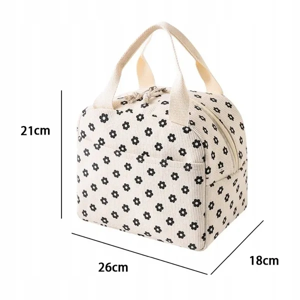ECARLA torba termiczna piknikowa Lunch Box 26x21x18cm Stokrotki PJM45 