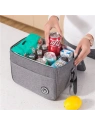 ECARLA torba termiczna piknikowa Lunch Box 29x20x21cm Szara KP04SZ 
