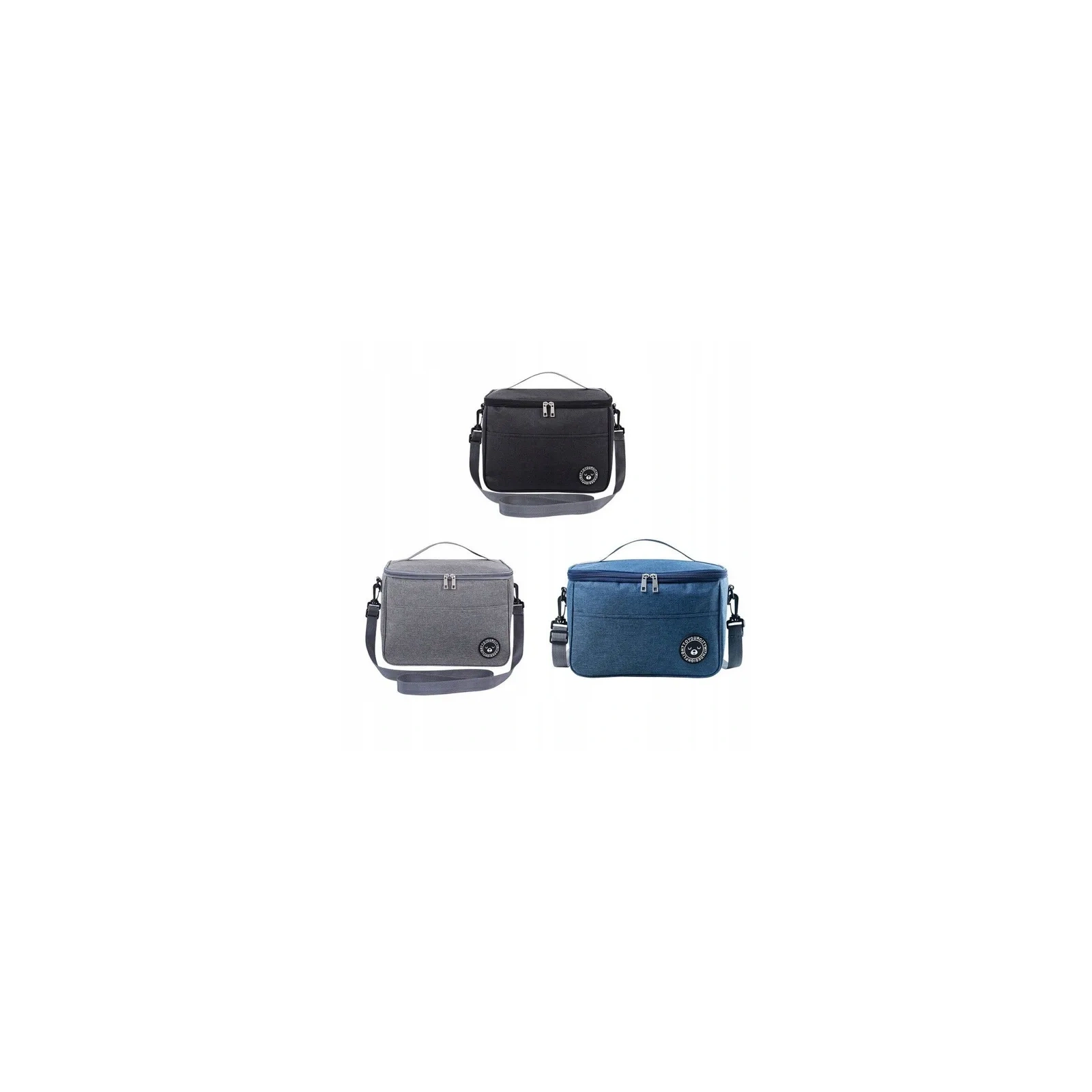 ECARLA torba termiczna piknikowa Lunch Box 29x20x21cm Szara KP04SZ 