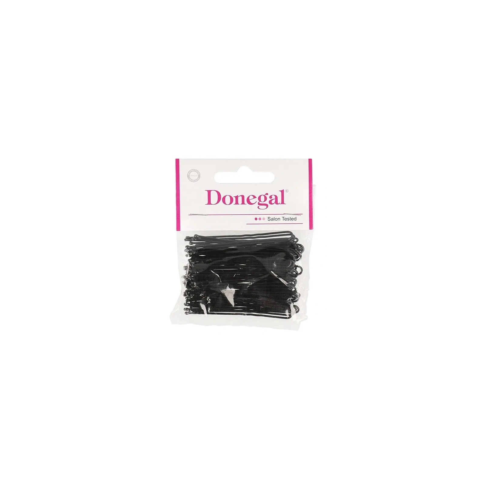 DONEGAL Wsuwki kokówki do włosów czarne 6cm 50szt
