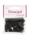 DONEGAL Wsuwki kokówki do włosów czarne 6cm 50szt