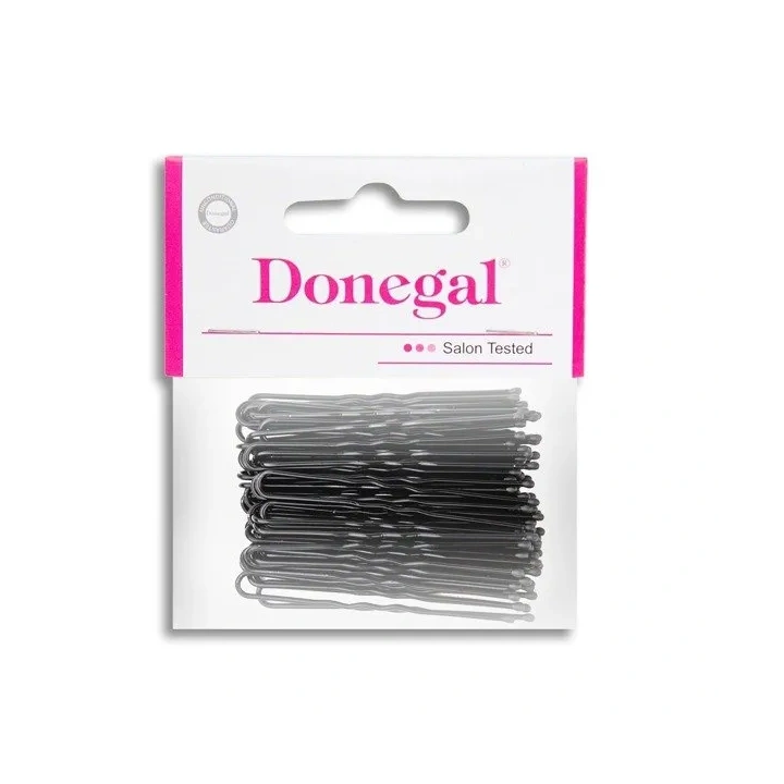 DONEGAL Wsuwki kokówki do włosów Czarne 7cm