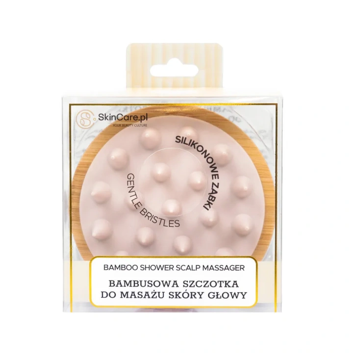 PUREDERM Bambusowa szczotka do masażu skóry głowy