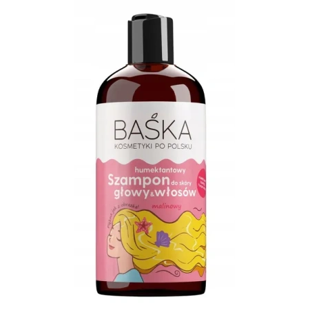 SOLVERX Baśka szampon do włosów humektantowy Malinowy 500ml 
