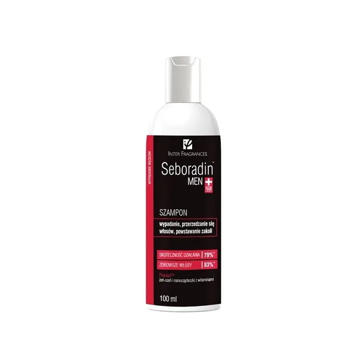 SEBORADIN Men szampon przeciw wypadaniu, przerzedzaniu się włosów, powstawaniu zakoli 100ml 