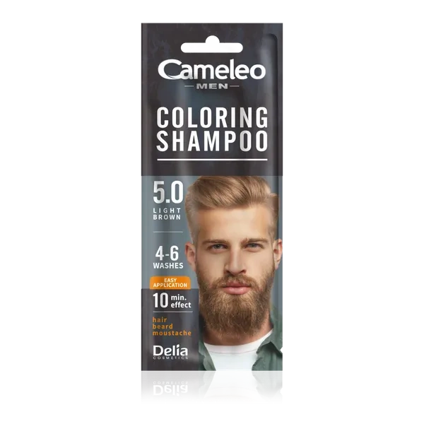 DELIA Cameleo Men Coloring Shampoo szamponetka koloryzująca 5.0 Light Brown 15ml 