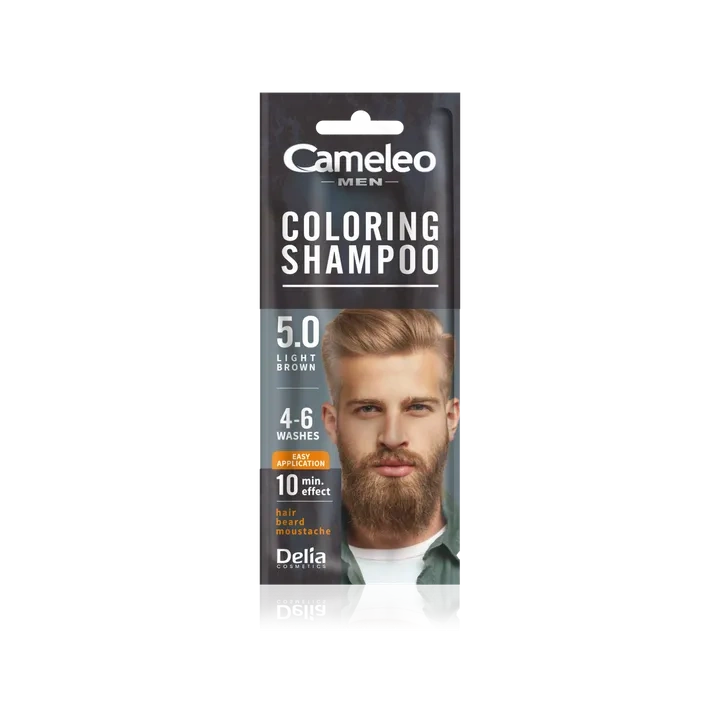 DELIA Cameleo Men Coloring Shampoo szamponetka koloryzująca 5.0 Light Brown 15ml 