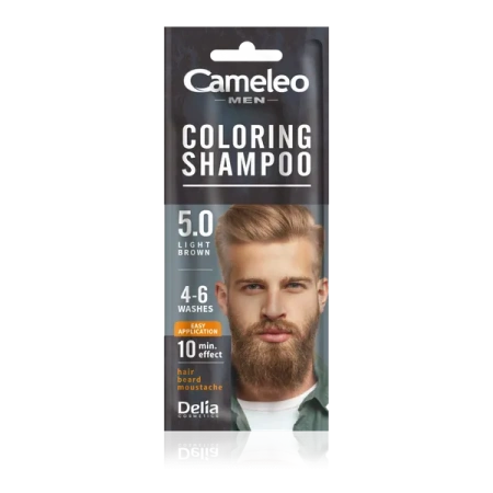 DELIA Cameleo Men Coloring Shampoo szamponetka koloryzująca 5.0 Light Brown 15ml 