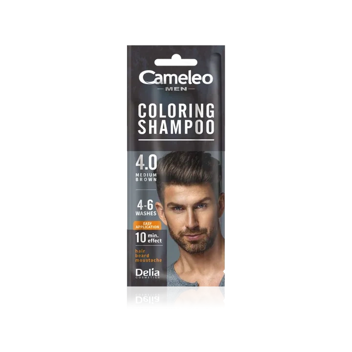 DELIA Cameleo Men Coloring Shampoo szamponetka koloryzująca 4.0 Medium Brown 15ml 