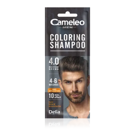 DELIA Cameleo Men Coloring Shampoo szamponetka koloryzująca 4.0 Medium Brown 15ml 
