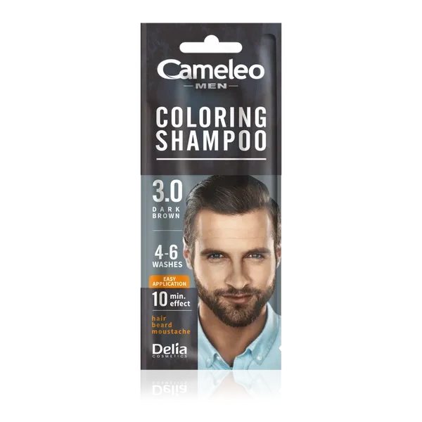DELIA Cameleo Men Coloring Shampoo szamponetka koloryzująca 3.0 Dark Brown 15ml 