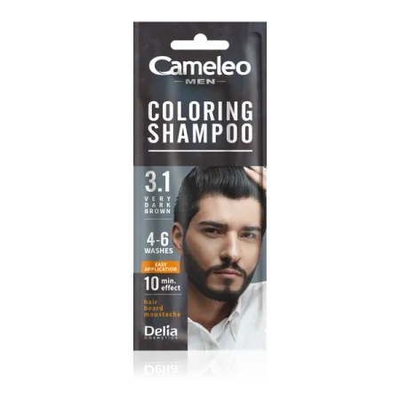 DELIA Cameleo Men Coloring Shampoo szamponetka koloryzująca 3.1 Very Dark Brown 15ml 