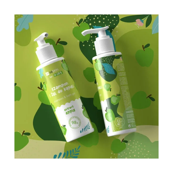 HISKIN For Kids szampon i żel do kąpieli Extact Apple 280ml 