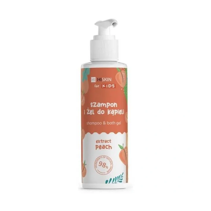 HISKIN For Kids szampon i żel do kąpieli Extact Peach 280ml 
