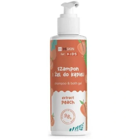 HISKIN For Kids szampon i żel do kąpieli Extact Peach 280ml 