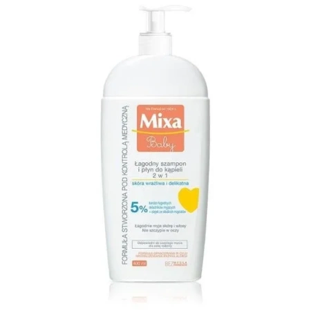 MIXA Baby łagodny szampon i płyn do kąpieli 2w1 400ml