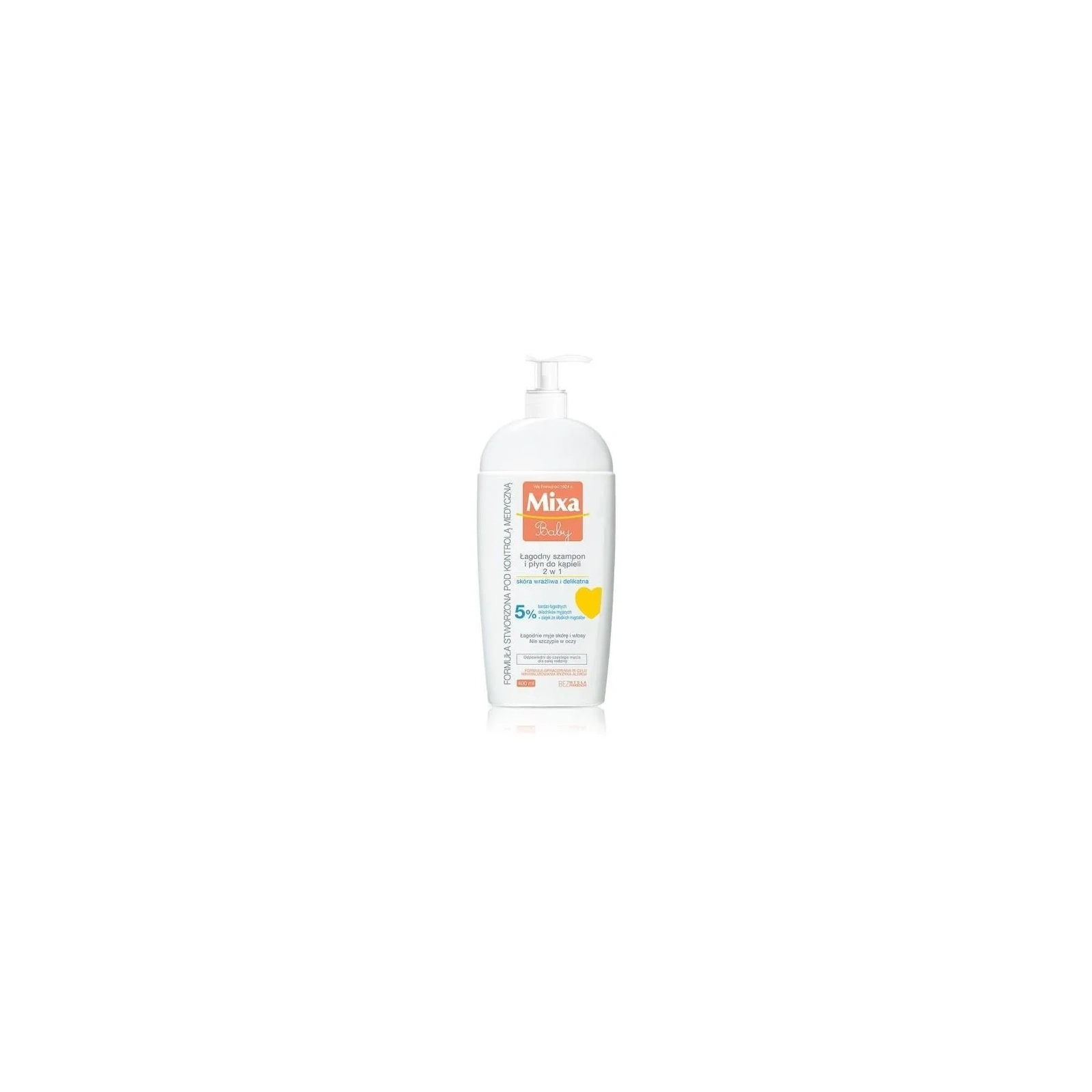 MIXA Baby łagodny szampon i płyn do kąpieli 2w1 400ml