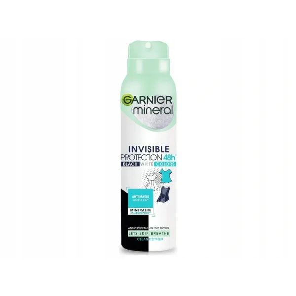 GARNIER Mineral Invisible Protect Clean Cotton 48h 150ml