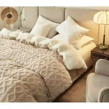 ECARLA koc pleciony 180x220cm Beż KOC14BR 