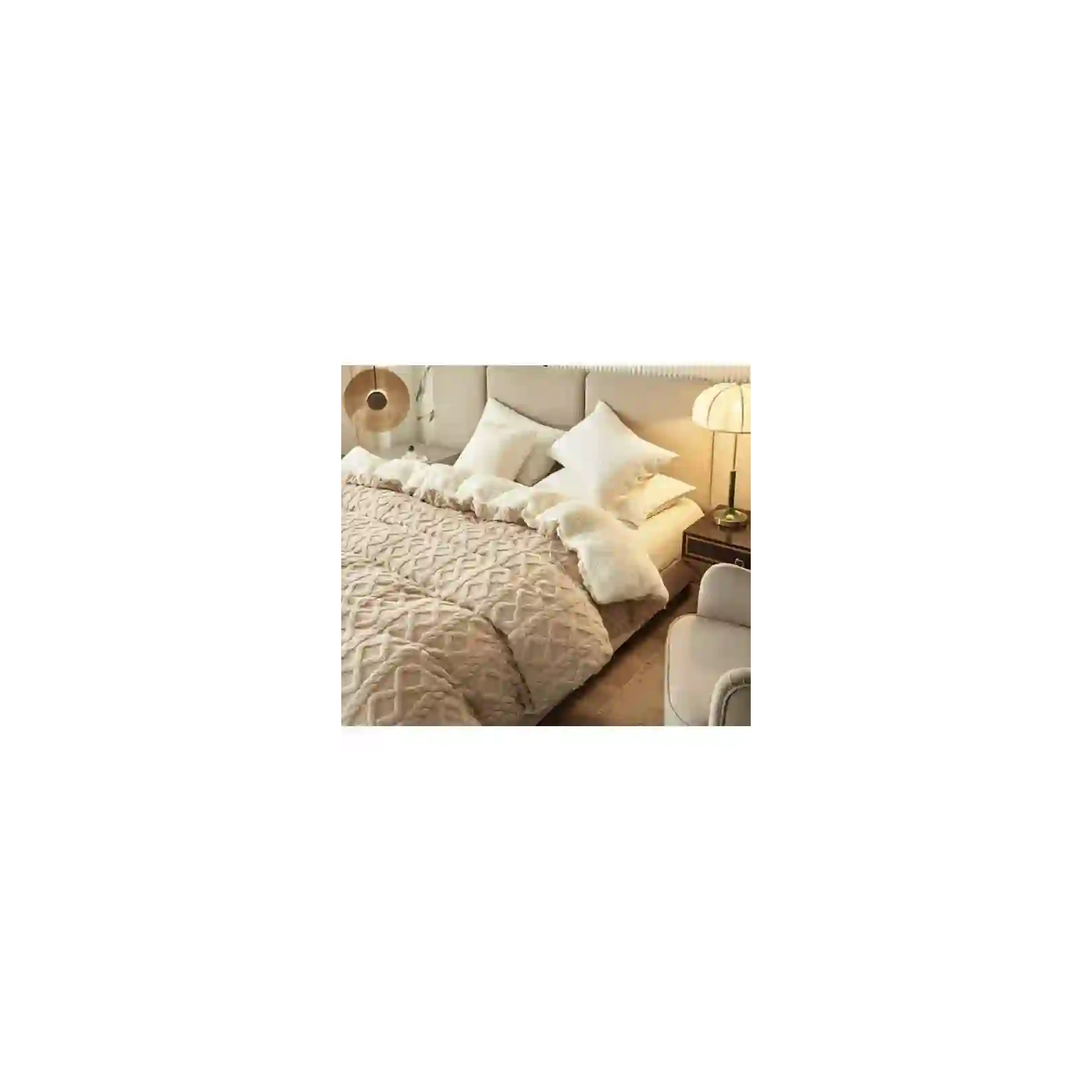 ECARLA koc pleciony 180x220cm Beż KOC14BR 