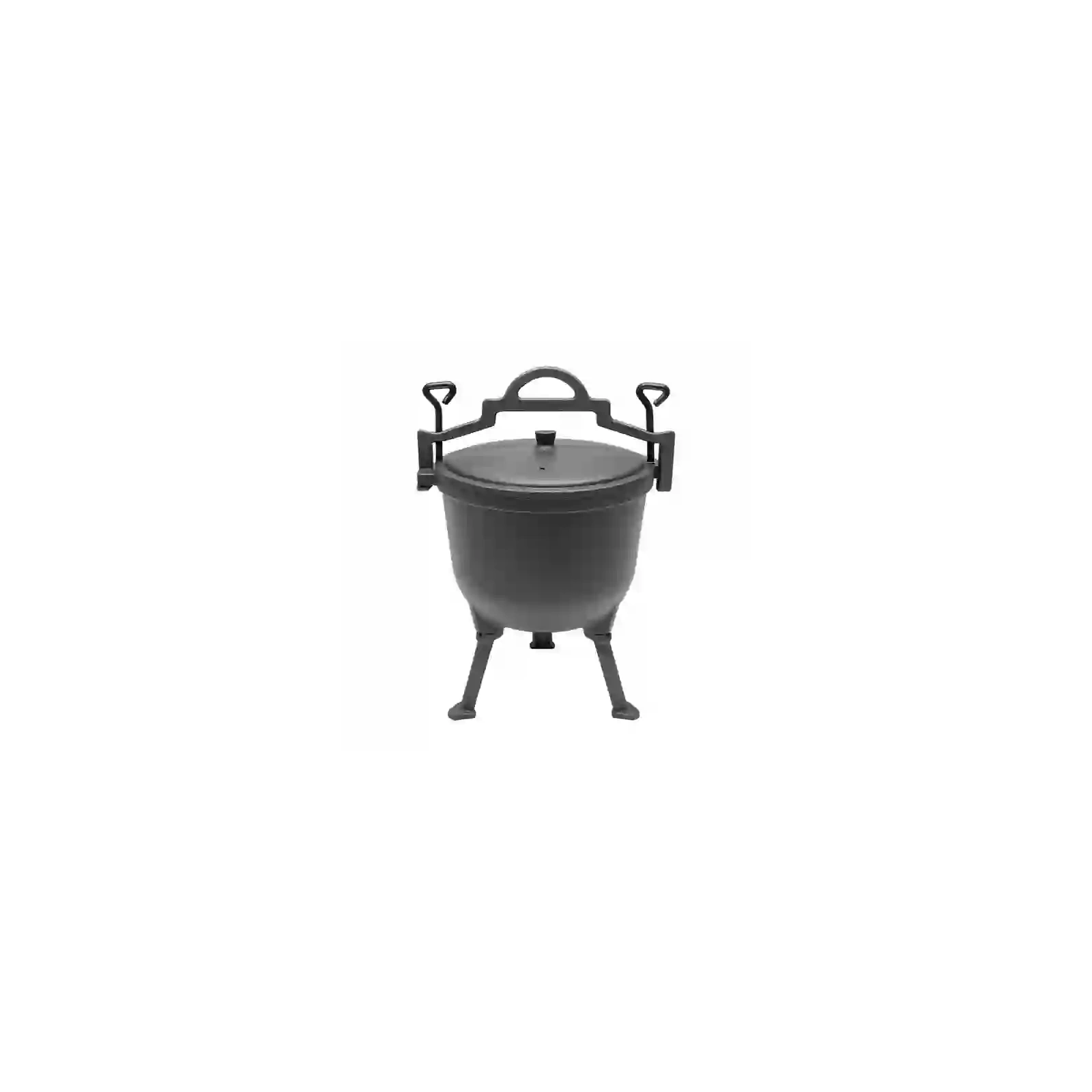 ECARLA kociołek żeliwny, garnek żeliwny z pokrywą na ognisko 8l BBQ01