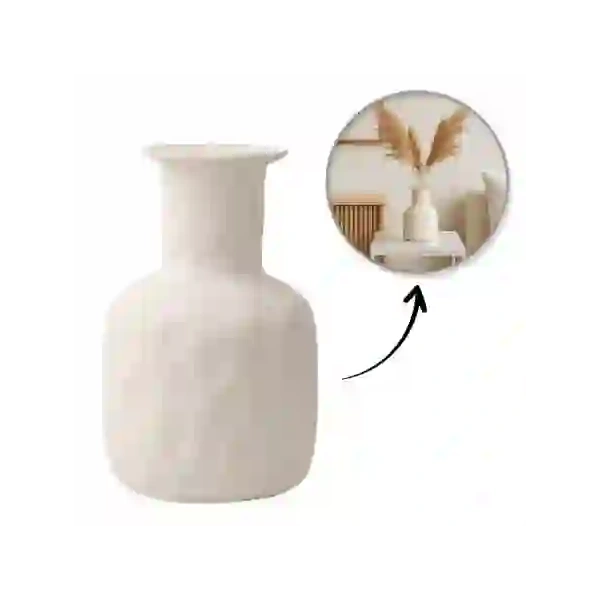 ECARLA wazon na kwiaty ceramiczny, minimalistyczny 20,5×13,5cm WAZ06