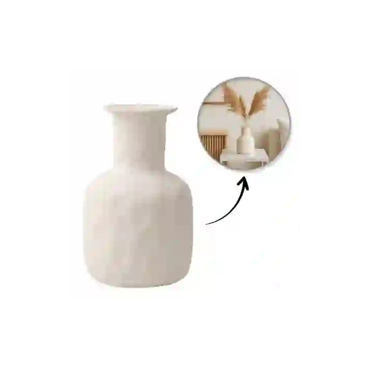 ECARLA wazon na kwiaty ceramiczny, minimalistyczny 20,5×13,5cm WAZ06