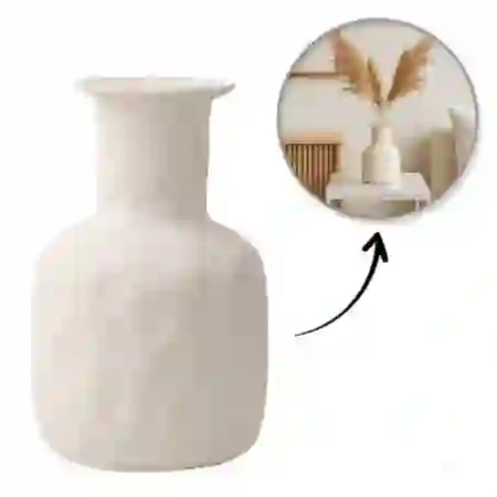 ECARLA wazon na kwiaty ceramiczny, minimalistyczny 20,5×13,5cm WAZ06