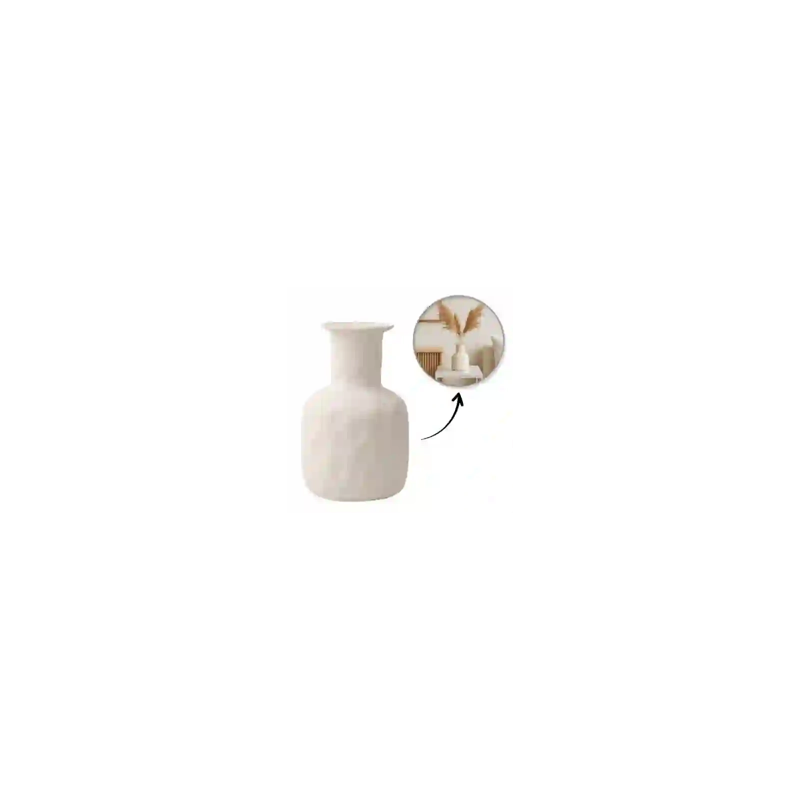 ECARLA wazon na kwiaty ceramiczny, minimalistyczny 20,5×13,5cm WAZ06