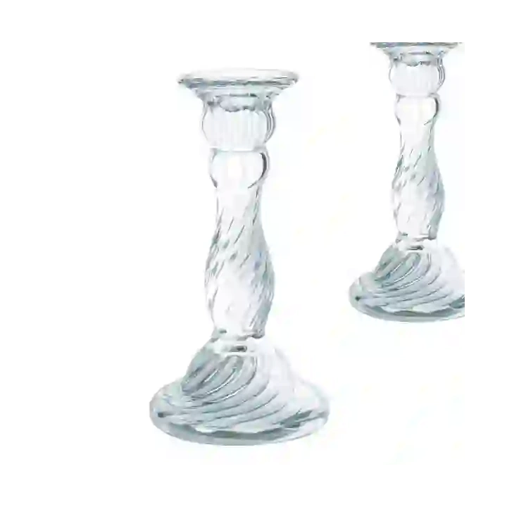 ECARLA świecznik dekoracyjny szklany Glamour 16cm SW16